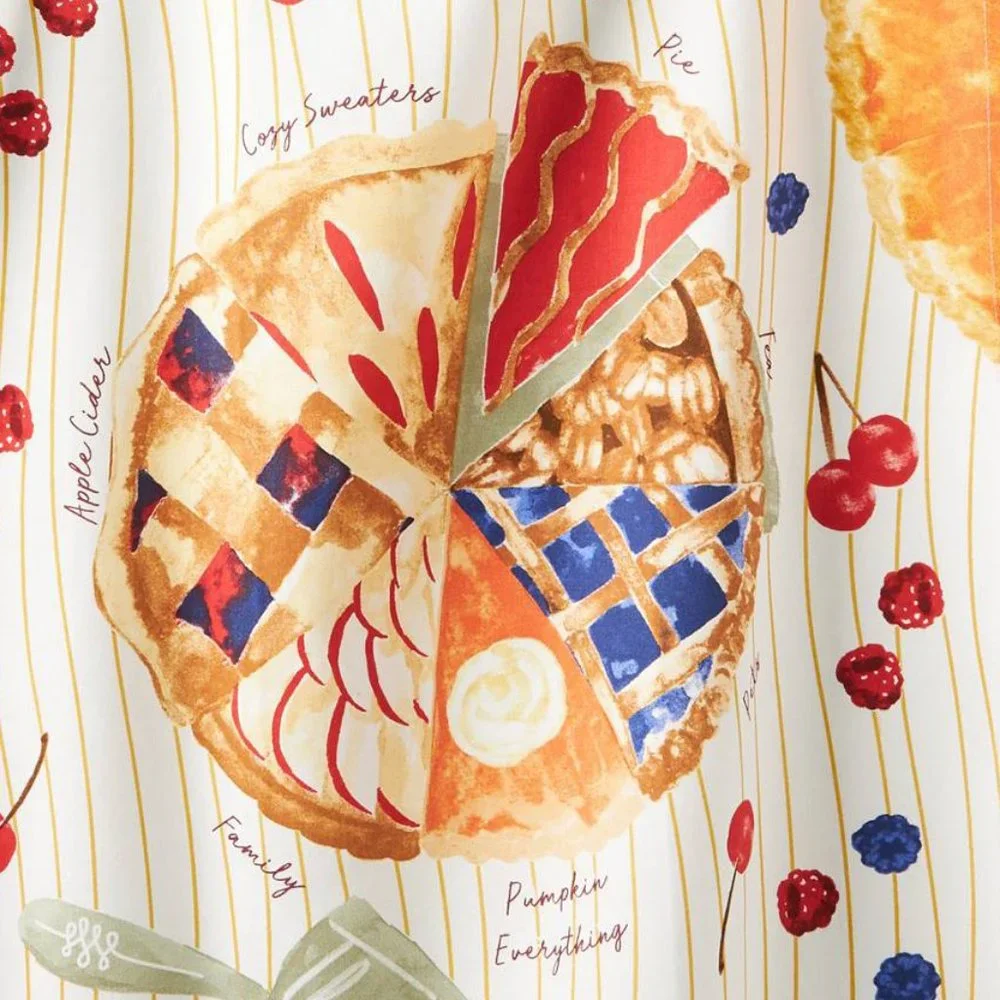 Anthropologie Pie Chart Dish Towel